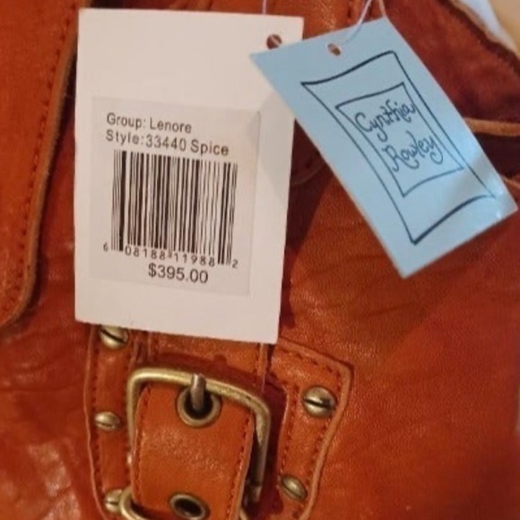 Cynthia Rowley RARE HTF Triple Compartment Leather Framed Satchel in Spice NWT!! - Picture 2 of 11